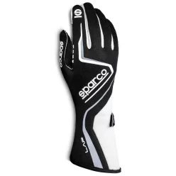   Sparco LAP FIA Approved Race Gloves - White/Black - 001316..BINR