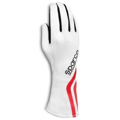   Sparco LAND CLASSIC FIA Approved Race Gloves - White/Red - 001358..ECRS