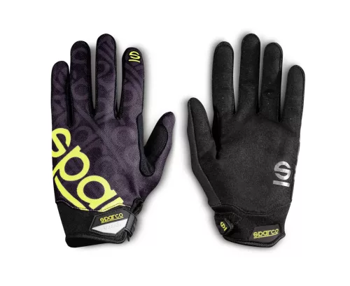 Sparco Meca-3 mechanic gloves, black/neon yellow, size XL