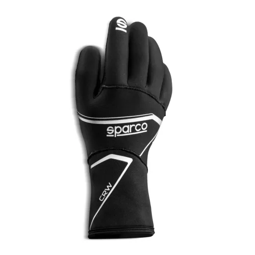 Sparco CRW AquaGrip Waterproof Neoprene Kart Gloves, black, size M