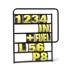   Sparco 5-Row Reflection-Proof Black Aluminium Pit Board Frame (00594T)