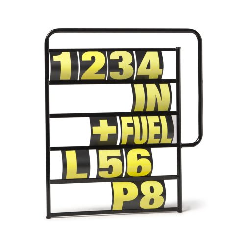 Sparco 5-Row Reflection-Proof Black Aluminium Pit Board Frame (00594T)