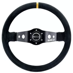   Sparco R215 Flat Racing Steering Wheel (Flat Design) – Leather or Suede - 015R215FL / 015R215FS