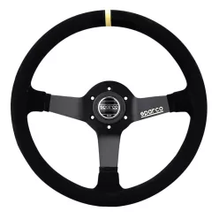   Sparco R345 Racing Steering Wheel (Semi Dish) – Leather or Suede - 015R345MLN / 015R345MSN