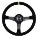 Sparco R345 Racing Steering Wheel (Semi Dish) – Leather or Suede - 015R345MLN / 015R345MSN