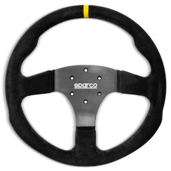   Sparco R350 Racing Steering Wheel (Flat Design) – Leather or Suede - 015R350CLO / 015R350CSO