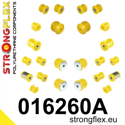 016260A: Full suspension polyurethane bush kit SPORT 24mm 21mm 011704 - 54mm Black