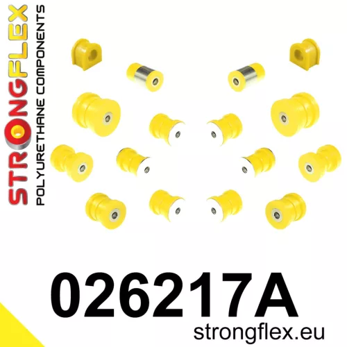 026217A: Rear suspension bush kit SPORT 18mm 221983 Yellow