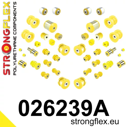 026239A: Full suspension bush kit SPORT 27mm 14mm 221761 Yellow