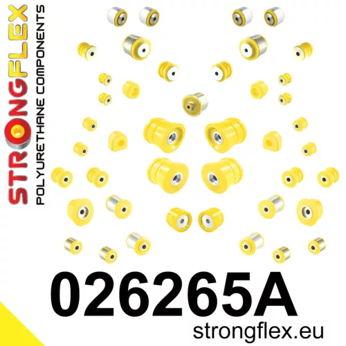 026265A: Full suspension polyurethane bush kit SPORT 31mm 18mm 021974 - 65mm Yellow
