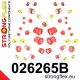 026265B: Full suspension polyurethane bush kit Custom 21,5mm 021974 - 65mm Red