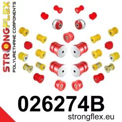   026274B: Full suspension polyurethane bush kit 19mm 21,5mm Red