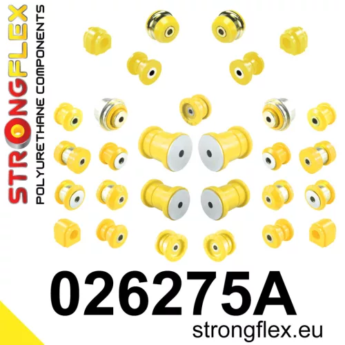 026275A: Full suspension polyurethane bush kit SPORT 21,5mm 18,5mm 221949 221942 - 60mm Black