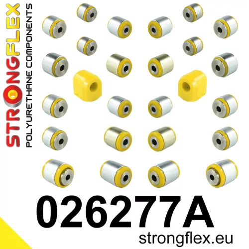 026277A: Rear suspension bush kit SPORT 18,5mm Yellow