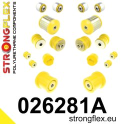   026281A: Front suspension and ream beam bush kit SPORT 25mm Yellow