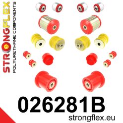 026281B: Front suspension and ream beam bush kit 25mm Red