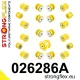 026286A: Full suspension polyurethane bush kit SPORT 25mm M10 M12 Yellow