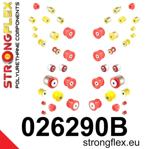 026290B: Full suspension polyurethane bush kit 29mm 17mm Red