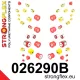 026290B: Full suspension polyurethane bush kit 29mm 16mm Red