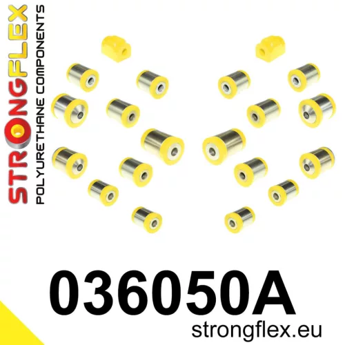 036050A: Rear suspension bush kit SPORT 15mm Yellow