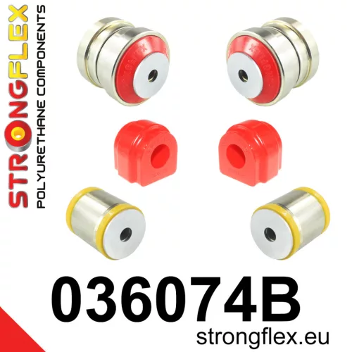 036074B: Front suspension bush kit 21mm Red