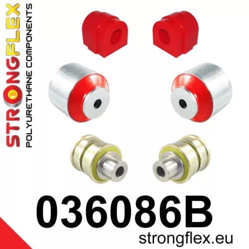 036086B: Front suspension bush kit 27mm Red