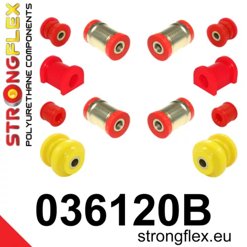 036120B: Rear suspension bush kit 14mm - Black