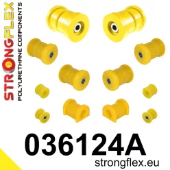   036124A: Rear suspension bush kit SPORT 12mm 4 x 031314 standard bush 031313 Black
