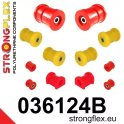  036124B: Rear suspension bush kit 12mm 4 x 031862A eccentric bush 031320 Red