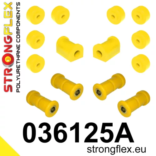 036125A: Rear suspension bush kit SPORT Custom 4 x 031860A eccentric bush Yellow