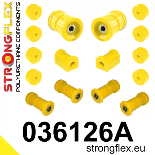 036126A: Rear suspension bush kit SPORT 18mm 4 x 031314 standard bush Yellow