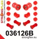 036126B: Rear suspension bush kit Custom 4 x 031860A eccentric bush Red