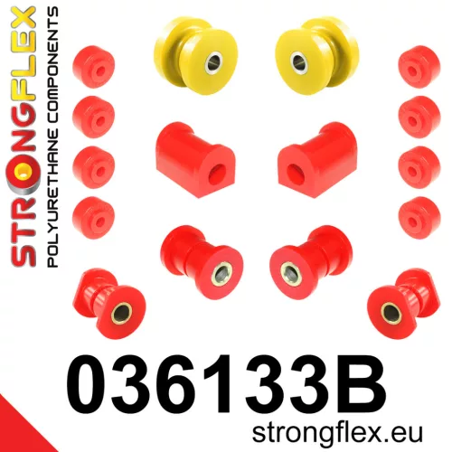 036133B: Front suspension bush kit 24mm 031321 Red