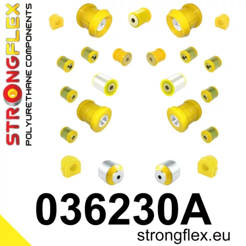 036230A: Full suspension bush kit SPORT 28mm 23mm Yellow
