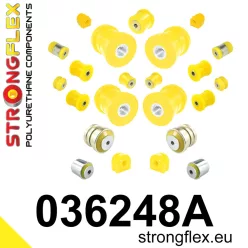   036248A: Full suspension polyurethane bush kit SPORT 031851 24,5mm 031586 13mm - Black