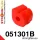 051301B: Front anti roll bar mounting 19mm Red