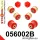 056002B: Front suspension and ream beam bush kit 18mm Red