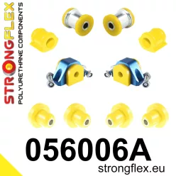   056006A: Front suspension and ream beam bush kit SPORT 16mm M10 Yellow