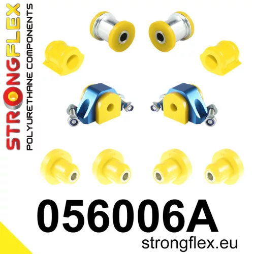 056006A: Front suspension and ream beam bush kit SPORT 16mm M10 Yellow