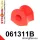 061311B: Front anti roll bar bush - inside 19mm Red