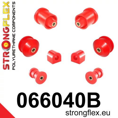 066040B: Front suspension and ream beam bush kit 17mm Black