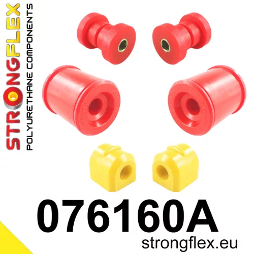 076160B: Front suspension bush kit Custom 071475 - 14mm Red