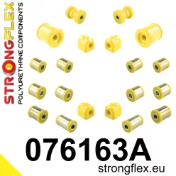   076163A: Full suspension bush kit SPORT 21mm 18mm 071465 - 12mm 070012 Yellow
