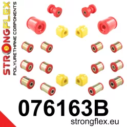   076163B: Full suspension bush kit 21mm 18mm 071465 - 12mm 070012 Red
