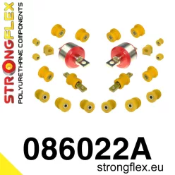   086022A: Rear suspension bush kit SPORT 13mm Insert 081101 - 31mm Yellow
