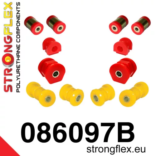 086097B: Front suspension bush kit 22mm Red