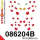 086204B: Full suspension bush kit 25,5mm Custom + Red