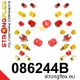 086244B: Full suspension bush kit 25mm 12mm Insert Red