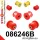 086246B: Front suspension and ream beam bush kit 23mm Red
