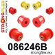 086246B: Front suspension and ream beam bush kit 23mm Black